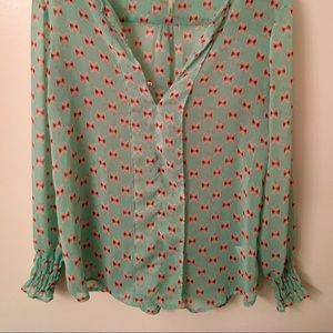 NWOT Bellatrix XS Turquoise Long sleeve blouse